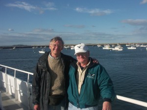 Dan Knaub (right) in Plymouth Harbor